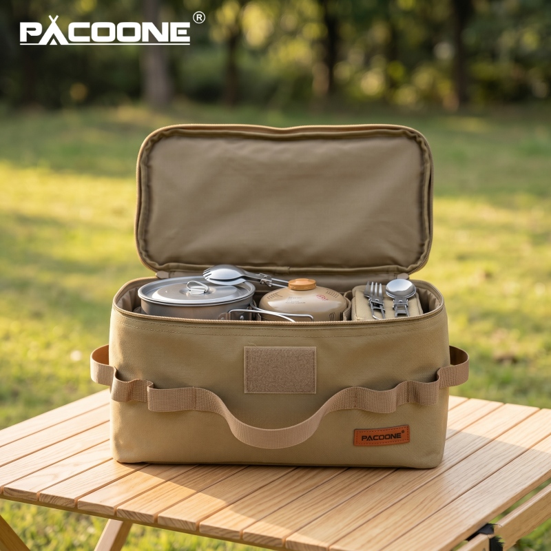 Camping Cooking Survival - PACOONE Przenośna Torba Kempingowa Wielofunkcyjna Duża