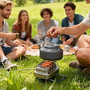 Camping Cooking Heater - Przenośny grzejnik i kuchenka 2 w