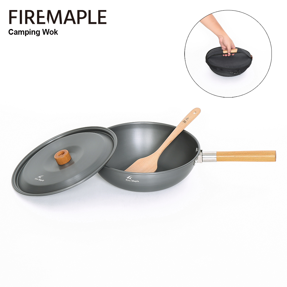 Camping Cooking On Fire - Fire-Maple Camping Wok Lekka patelnia do