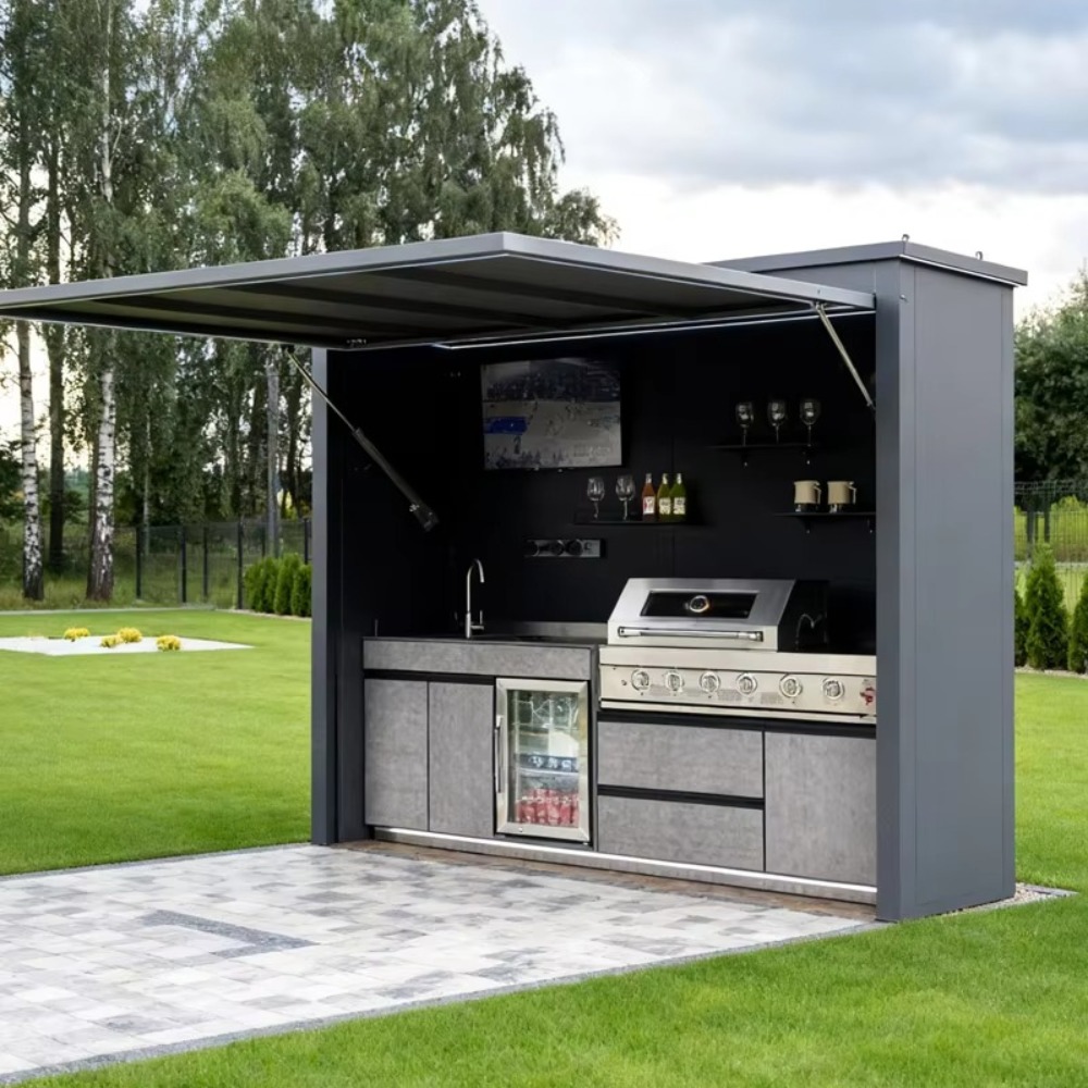 Camping Cooking Canopy - Aluminiowa szafka kuchenna do grilla BBQ,