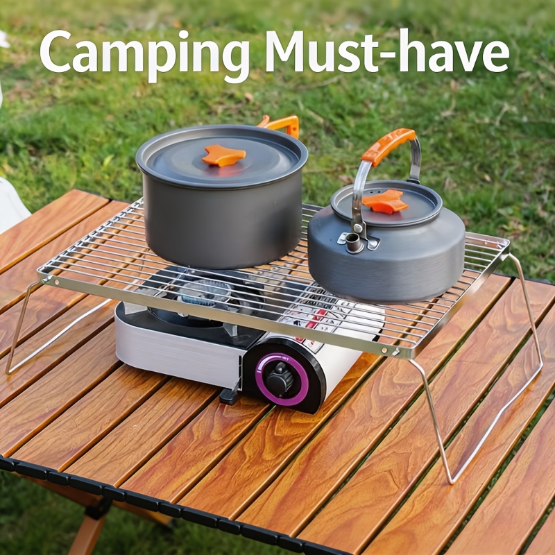 Camping Cooking Survival - Przenośny Składany Stojak na Ognisko ze