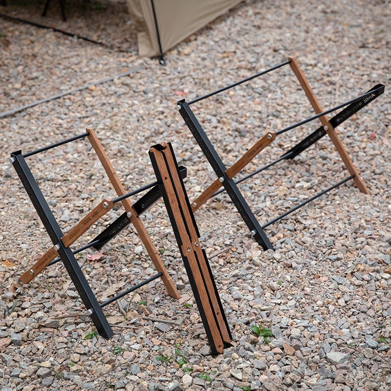Camping Cooking Table With Storage - Przenośne Składane Stoły Kempingowe Kosz Wielowarstwowy