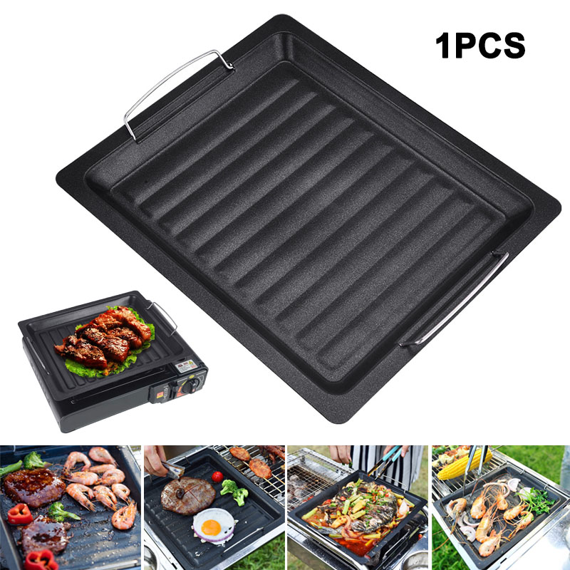 Camping Cooking Survival - Gruba kwadratowa patelnia grillowa na zewnątrz