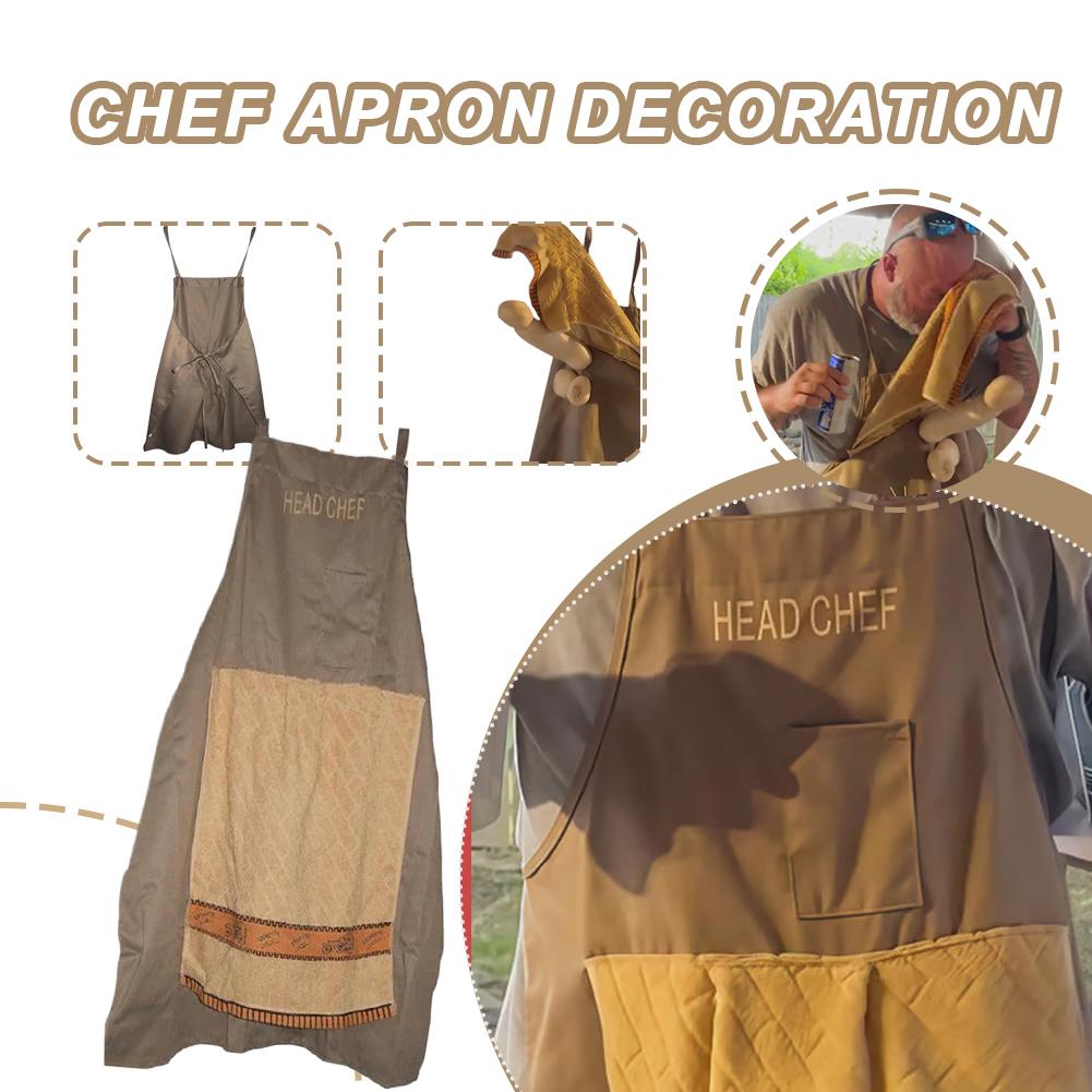 Camping Cooking Apron - Kreatywny żart z fartuchem kucharskim Pocket