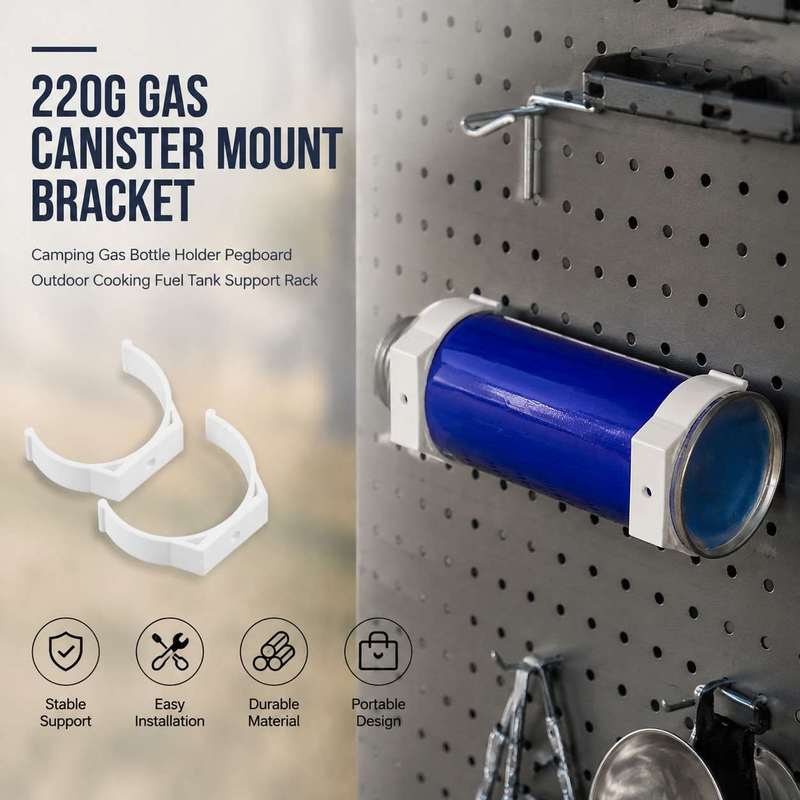 Camping Cooking Gas Canister - Uchwyt na kartusz gazowy 220g, mocowanie
