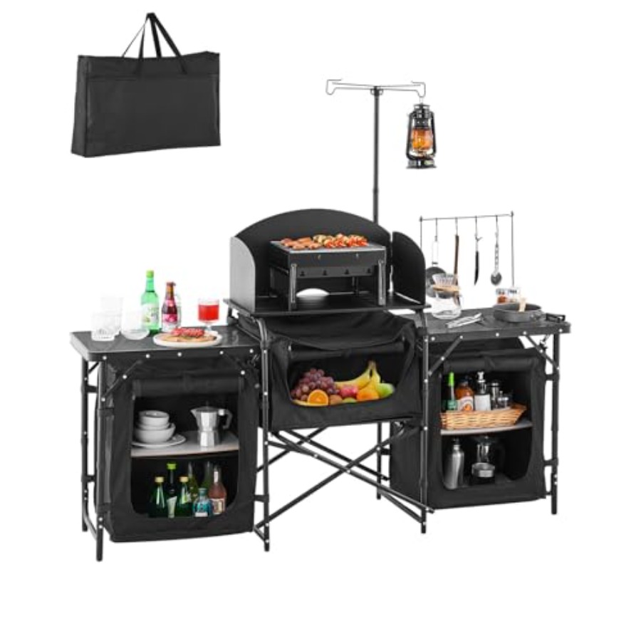 Camping Cooking Table With Storage - Stół kempingowy, stół do gotowania na