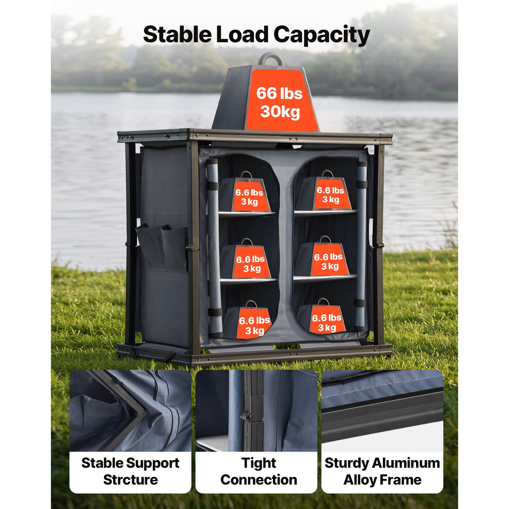 Składany szafka-kuchnia kempin – Camping Cooking Table With Storage recenzja i cena