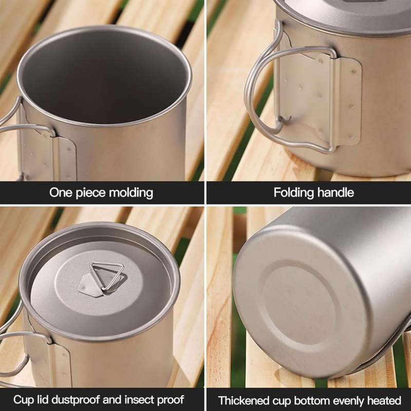 Tytanowy kubek kempingowy ze s – Camping Cooking Survival recenzja i cena