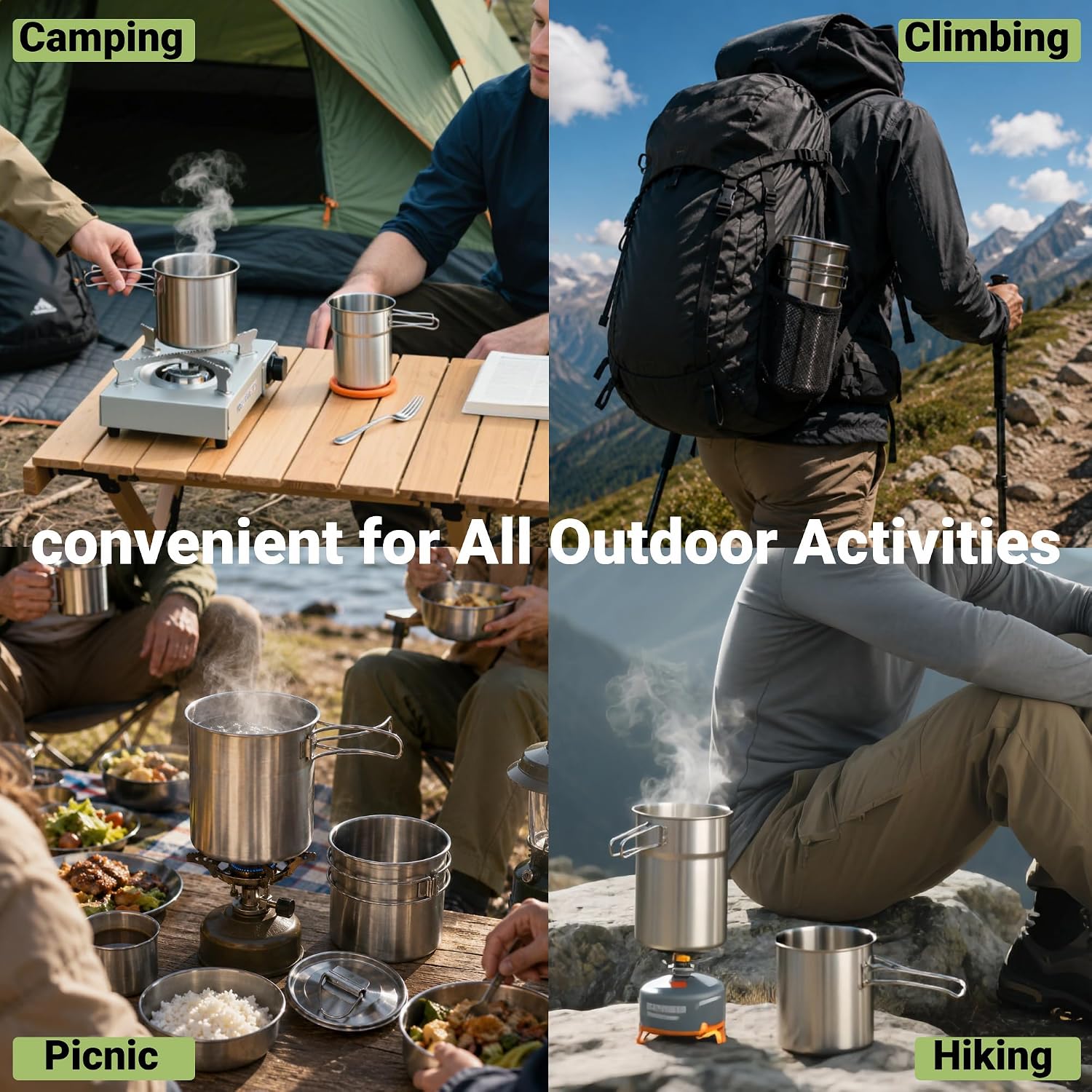 Składane kubki kempingowe, nac – Camping Cooking Survival recenzja i cena