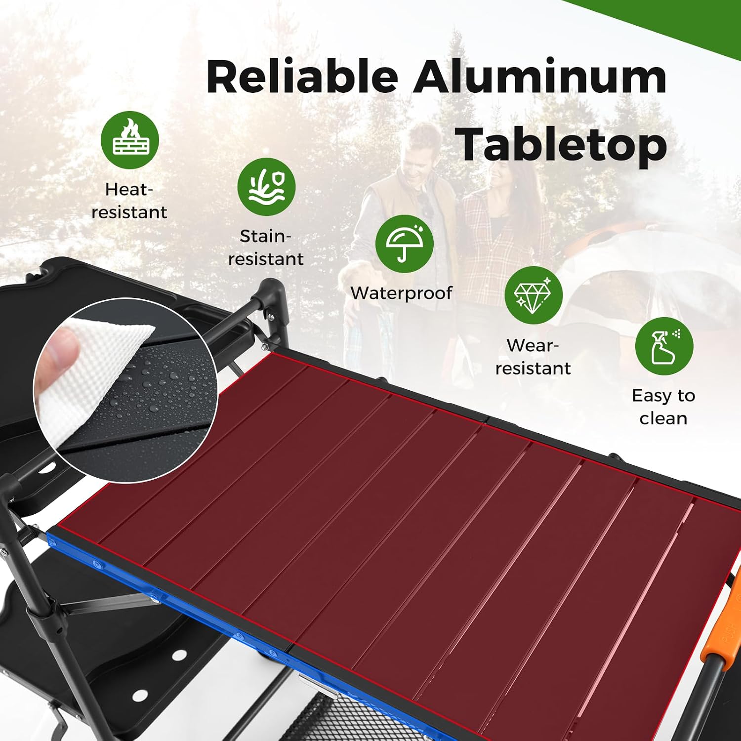 Przenośny stół kempingowy z al – Camping Cooking Table With Storage recenzja i cena