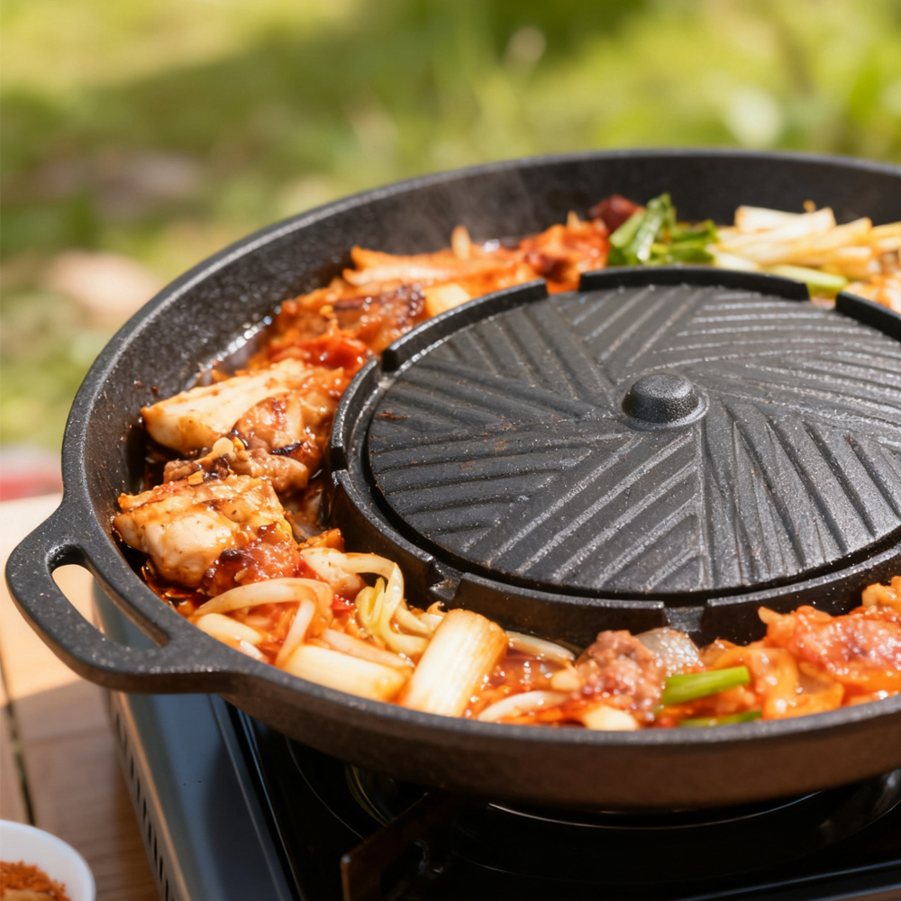 KOSUN Koreańska Patelnia do Gr – Camping Cooking Survival recenzja i cena