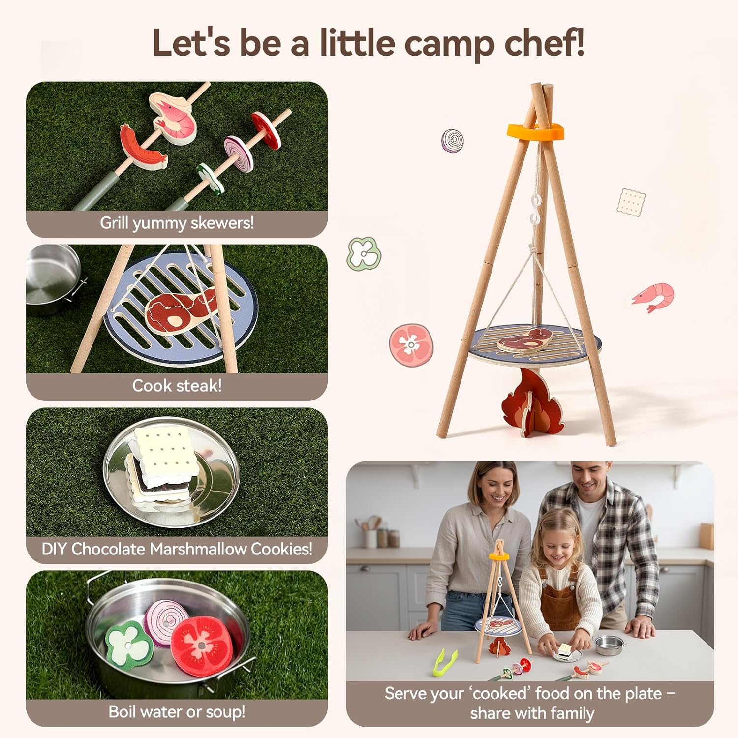 Drewniany Zestaw Kempingowy dl – Camping Cooking With Kids recenzja i cena