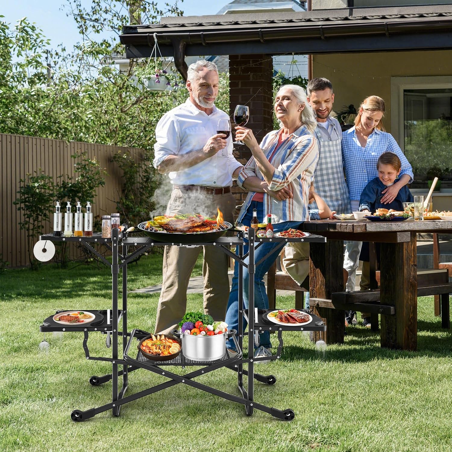 Przenośny składany stół kuchen – Camping Cooking Table With Storage recenzja i cena