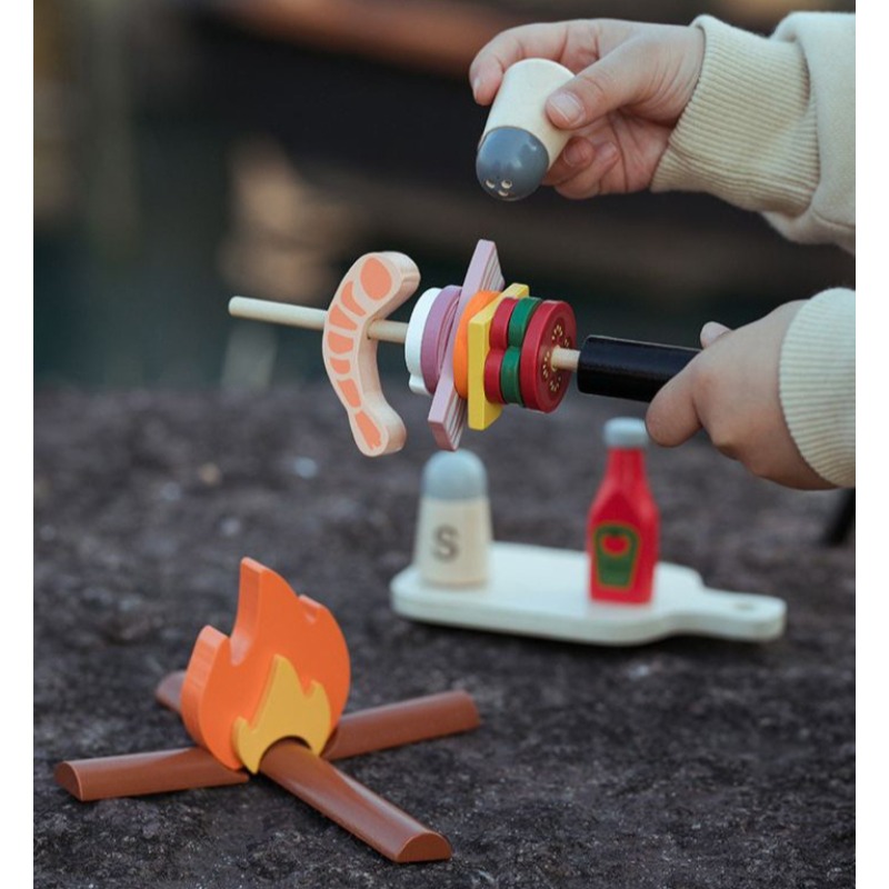 Drewniany zestaw do zabawy w k – Camping Cooking With Kids recenzja i cena