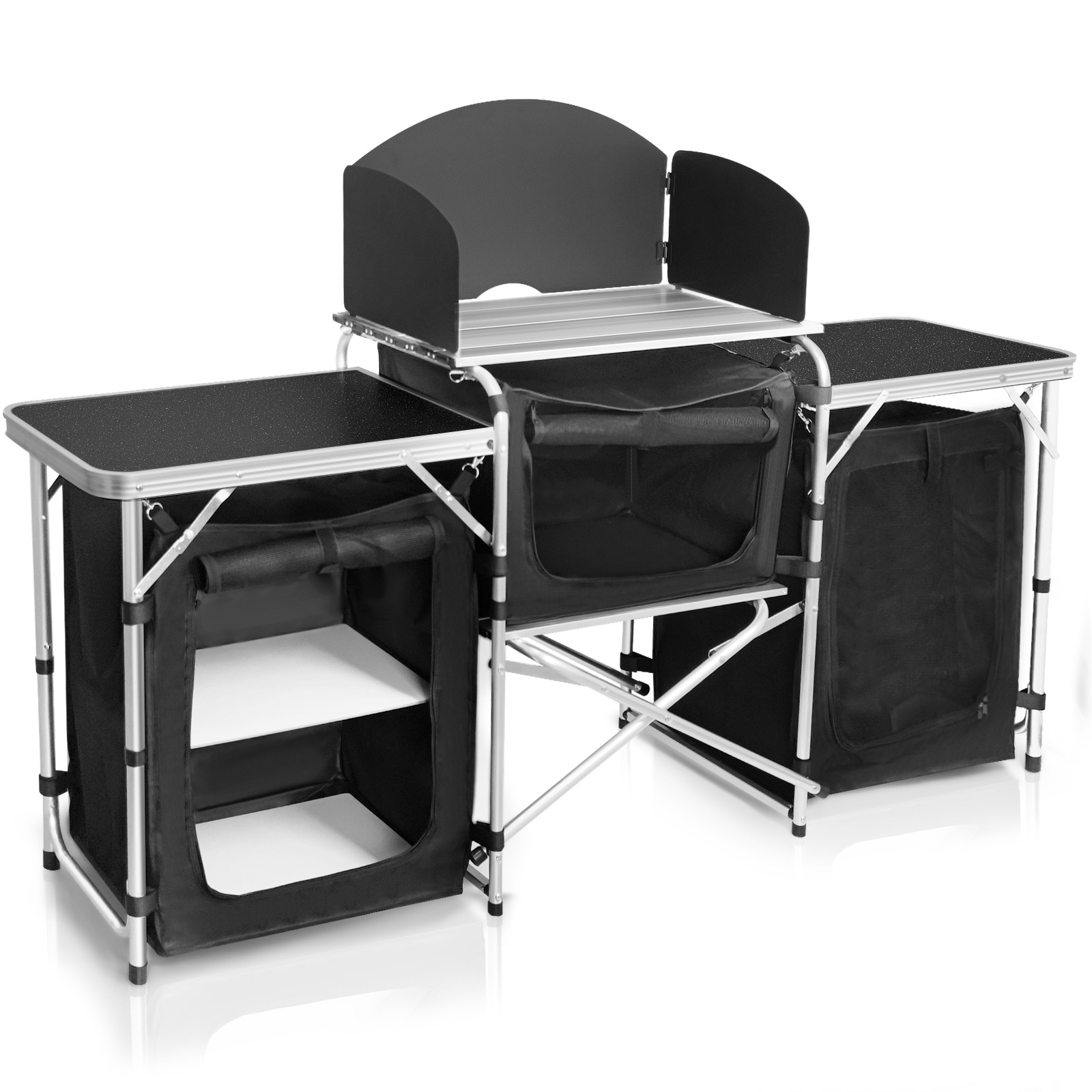 Popularna, przenośna kuchnia k – Camping Cooking Table With Storage recenzja i cena