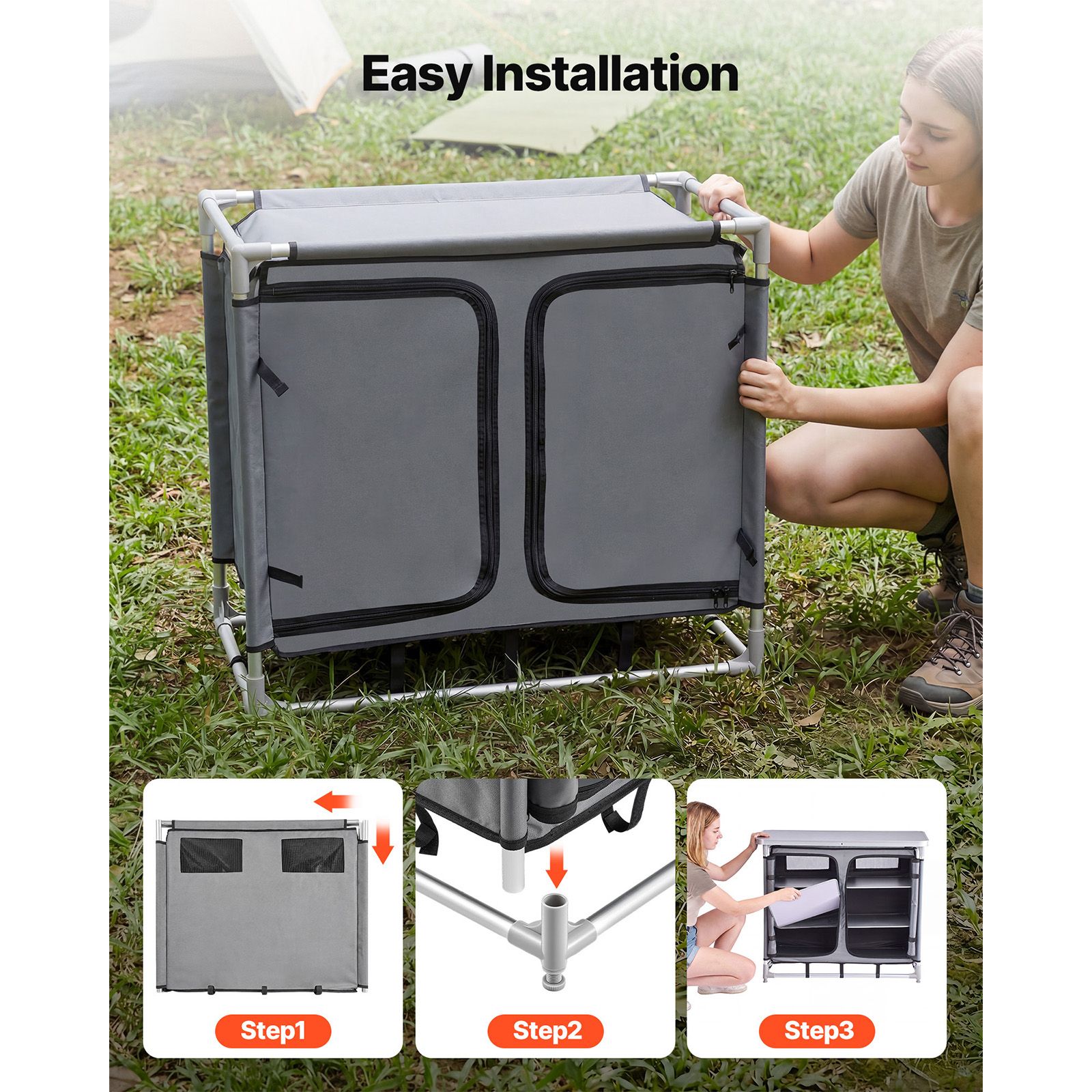 Szafka do przechowywania na ke – Camping Cooking Table With Storage recenzja i cena